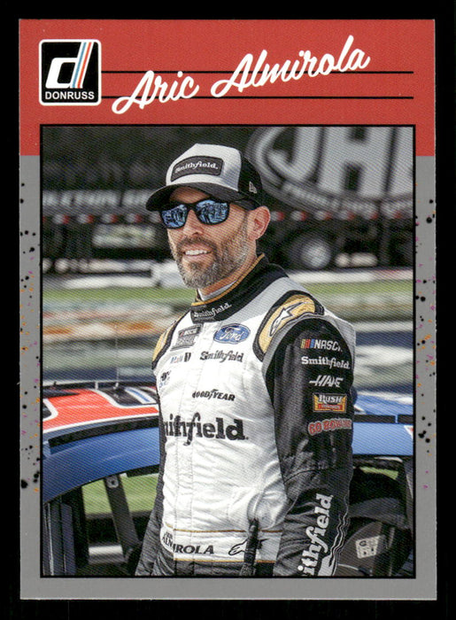 Aric Almirola 2023 Panini Donruss Racing Silver Retro 1990 Base Front of Card