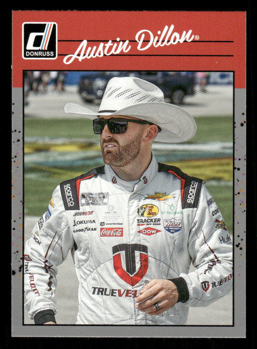Austin Dillon 2023 Panini Donruss Racing Silver Retro 1990 Base Front of Card