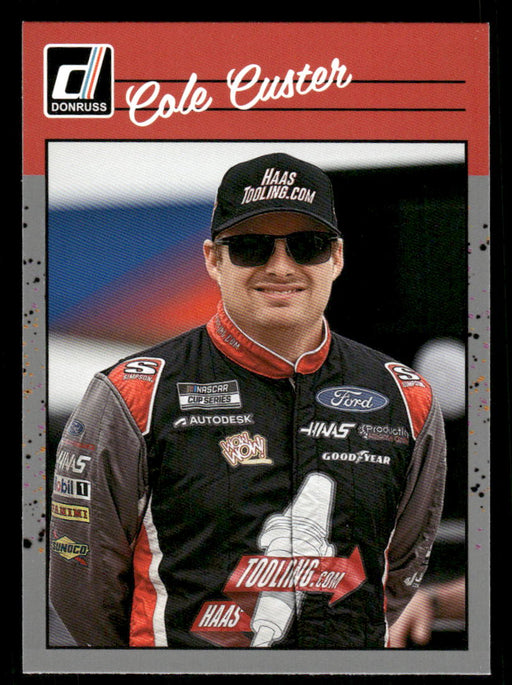 Cole Custer 2023 Panini Donruss Racing Silver Retro 1990 Base Front of Card