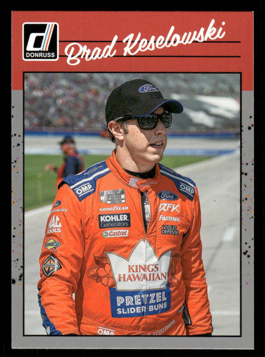 Brad Keselowski 2023 Panini Donruss Racing Silver Retro 1990 Base Front of Card