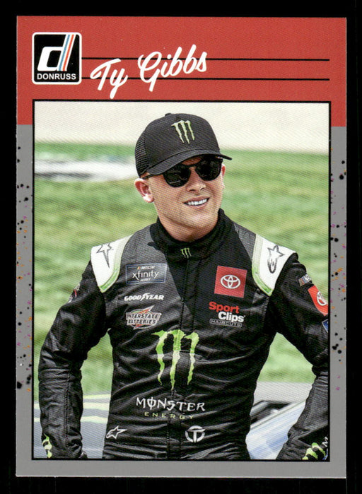 Ty Gibbs 2023 Panini Donruss Racing Silver Retro 1990 Base Front of Card