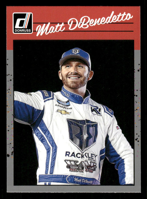 Matt DiBenedetto 2023 Panini Donruss Racing Silver Retro 1990 Base Front of Card