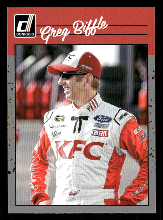 Greg Biffle 2023 Panini Donruss Racing Silver Retro 1990 Base Front of Card