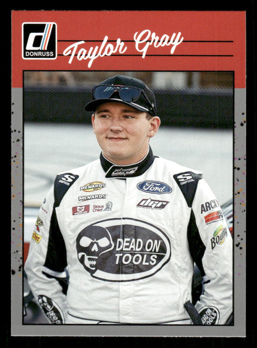 Taylor Gray 2023 Panini Donruss Racing Silver Retro 1990 Base Front of Card