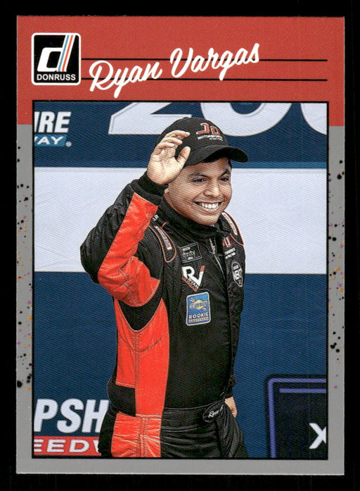 Ryan Vargas 2023 Panini Donruss Racing Silver Retro 1990 Base Front of Card