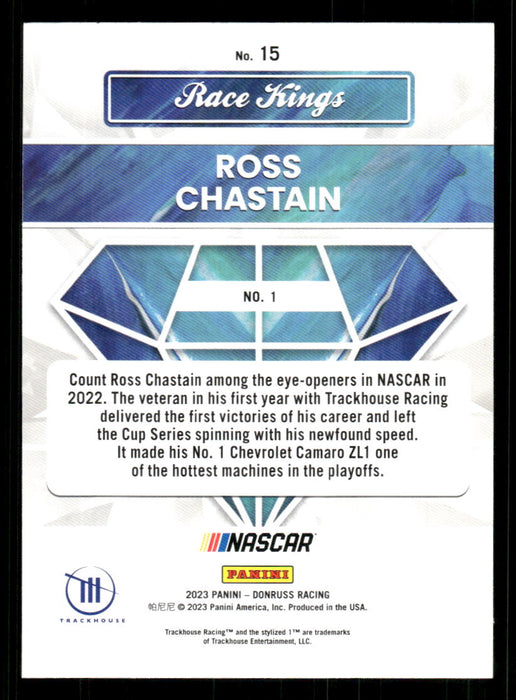Ross Chastain 2023 Panini Donruss Racing Race Kings Base Back of Card