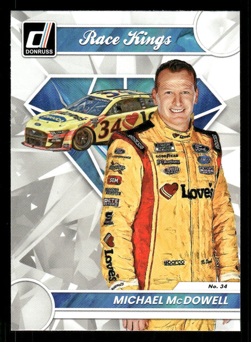 Michael McDowell 2023 Panini Donruss Racing Race Kings Base Front of Card