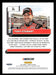 Tony Stewart 2023 Panini Donruss Racing Drivers Base Back of Card