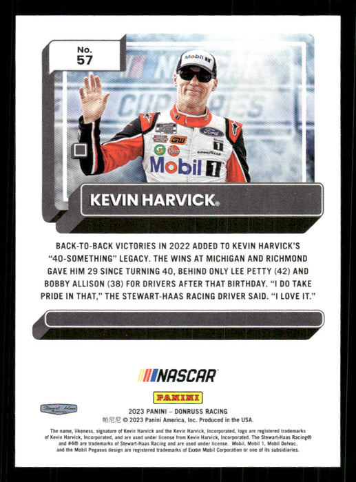 Kevin Harvick 2023 Panini Donruss Racing Drivers Base Back of Card