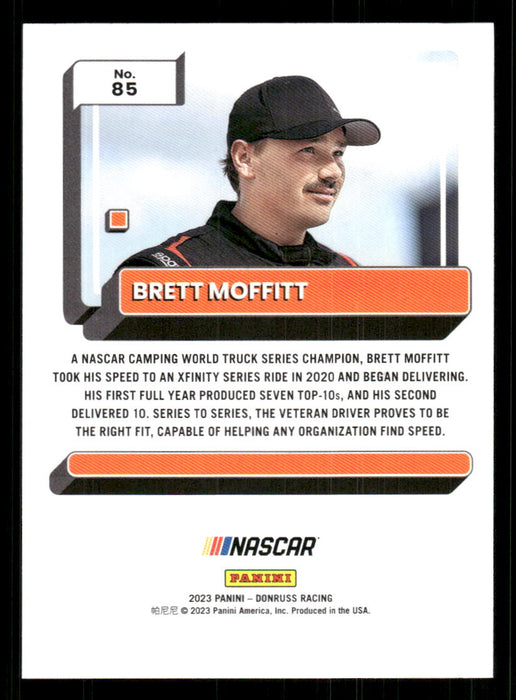 Brett Moffitt 2023 Panini Donruss Racing Drivers Base Back of Card