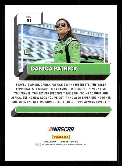 Danica Patrick 2023 Panini Donruss Racing Drivers Base Back of Card