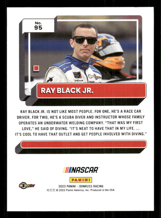 Ray Black Jr. 2023 Panini Donruss Racing Drivers Base Back of Card