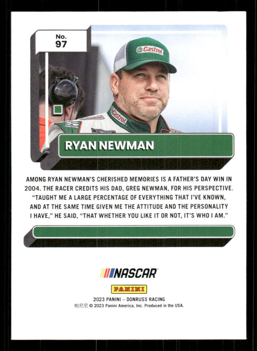 Ryan Newman 2023 Panini Donruss Racing Drivers Base Back of Card