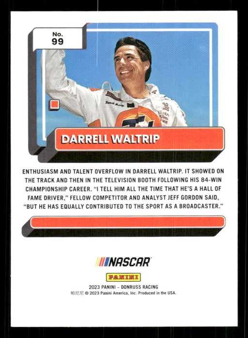 Darrell Waltrip 2023 Panini Donruss Racing Drivers Base Back of Card