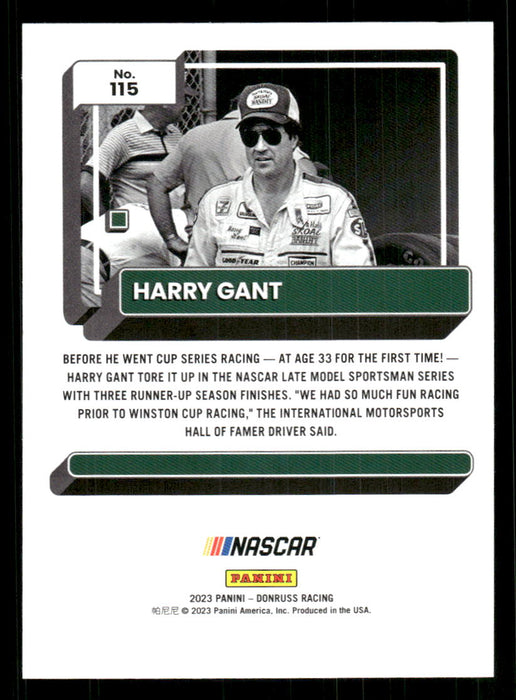Harry Gant 2023 Panini Donruss Racing Drivers Base Back of Card