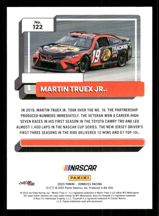 Martin Truex Jr. 2023 Panini Donruss Racing Cars Base Back of Card