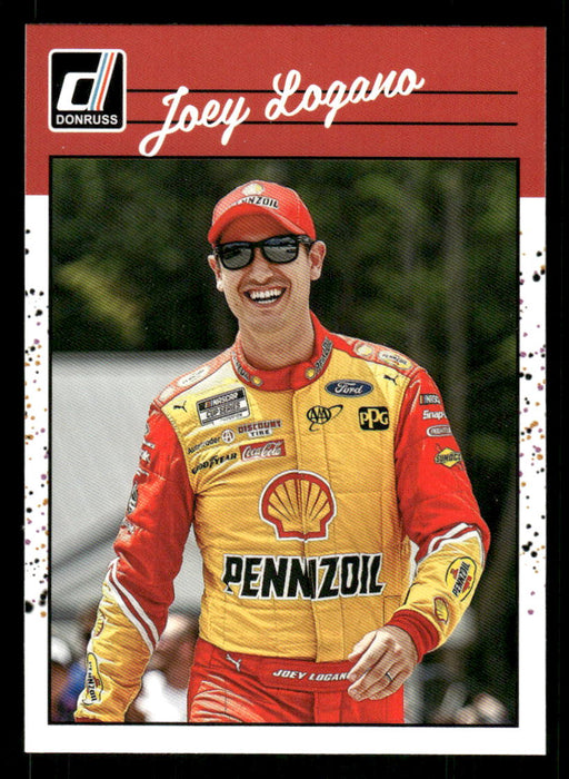 Joey Logano 2023 Panini Donruss Racing Retro 1990 Base Front of Card
