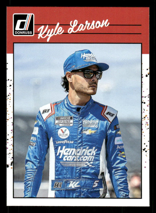 Kyle Larson 2023 Panini Donruss Racing Retro 1990 Base Front of Card