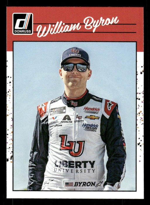 William Byron 2023 Panini Donruss Racing Retro 1990 Base Front of Card