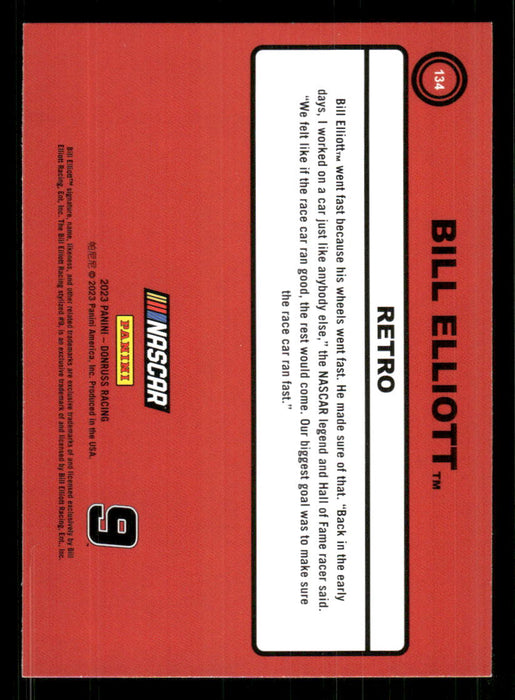 Bill Elliott 2023 Panini Donruss Racing Retro 1990 Base Back of Card
