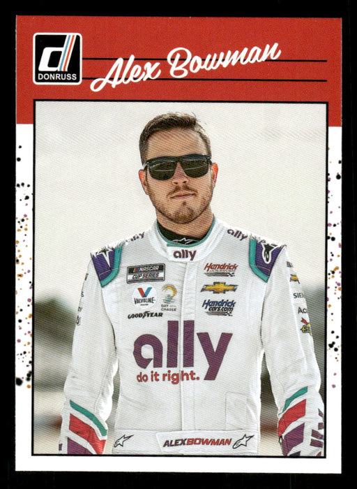 Alex Bowman 2023 Panini Donruss Racing Retro 1990 Base Front of Card