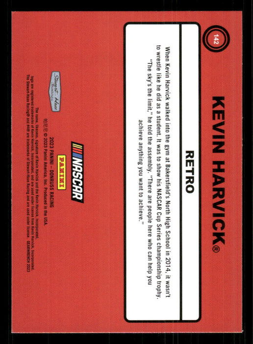 Kevin Harvick 2023 Panini Donruss Racing Retro 1990 Base Back of Card
