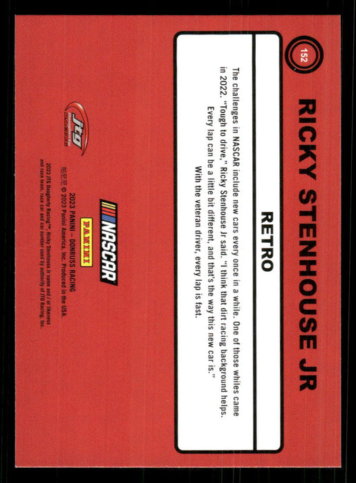 Ricky Stenhouse Jr 2023 Panini Donruss Racing Retro 1990 Base Back of Card