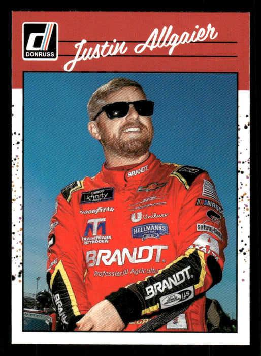 Justin Allgaier 2023 Panini Donruss Racing Retro 1990 Base Front of Card