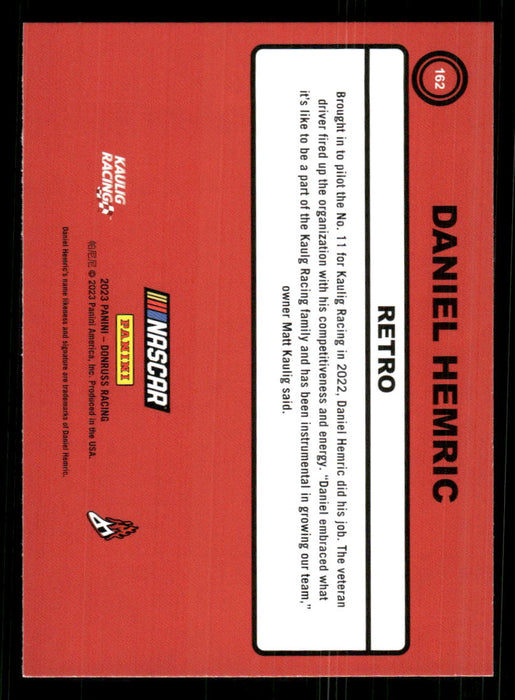 Daniel Hemric 2023 Panini Donruss Racing Retro 1990 Base Back of Card