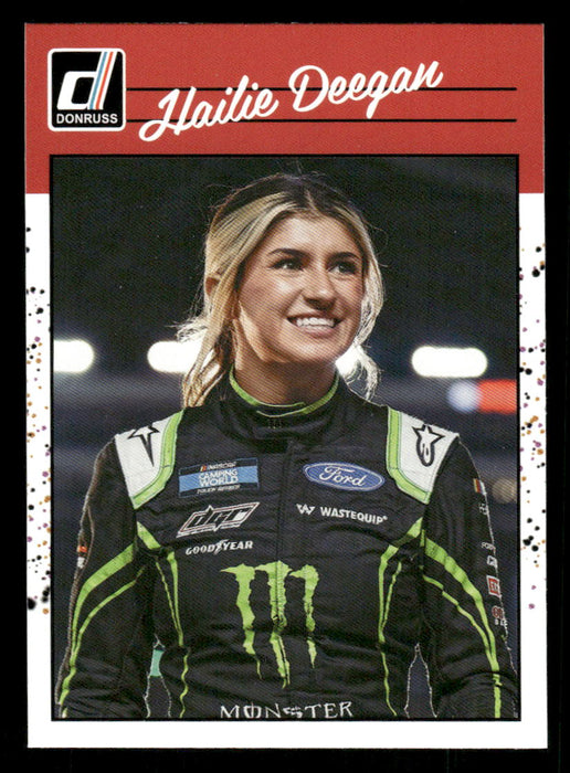 Hailie Deegan 2023 Panini Donruss Racing Retro 1990 Base Front of Card