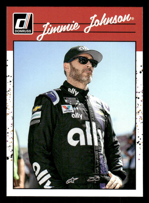 Jimmie Johnson 2023 Panini Donruss Racing Retro 1990 Base Front of Card