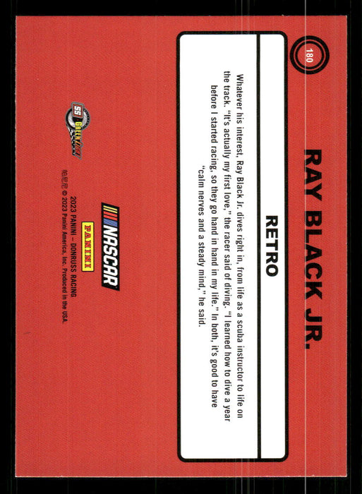 Ray Black Jr. 2023 Panini Donruss Racing Retro 1990 Base Back of Card