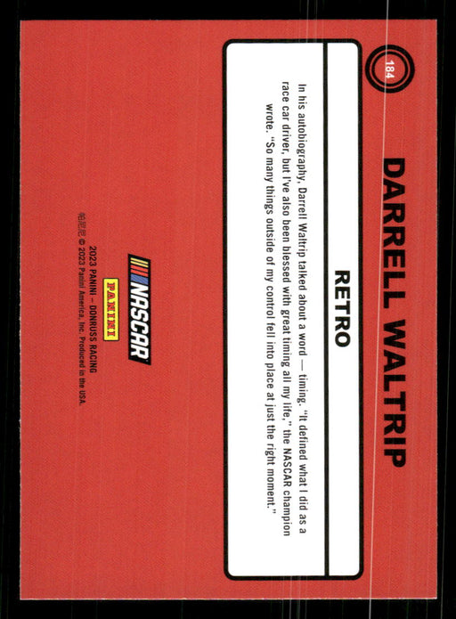 Darrell Waltrip 2023 Panini Donruss Racing Retro 1990 Base Back of Card