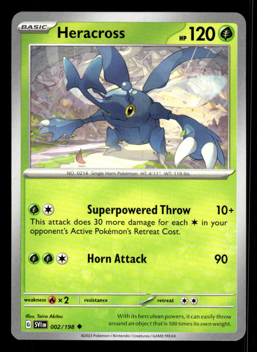 Heracross Pokemon TCG Scarlet and Violet Base Set Front of Card