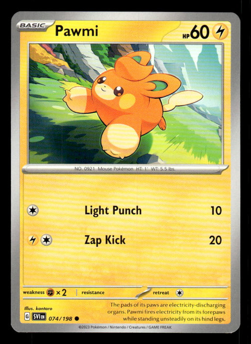 Pawmi Pokemon TCG Scarlet and Violet Base Set Front of Card