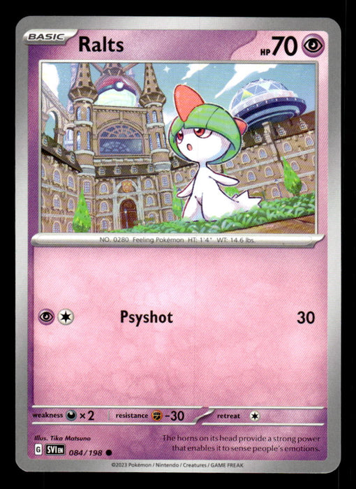 Ralts Pokemon TCG Scarlet and Violet Base Set Front of Card