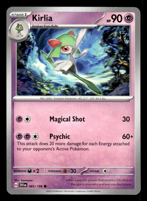 Kirlia Pokemon TCG Scarlet and Violet Base Set Front of Card