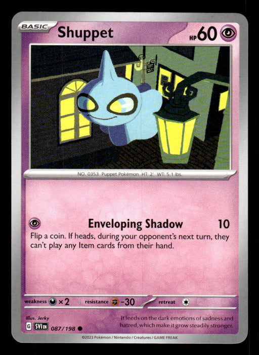 Shuppet Pokemon TCG Scarlet and Violet Base Set Front of Card
