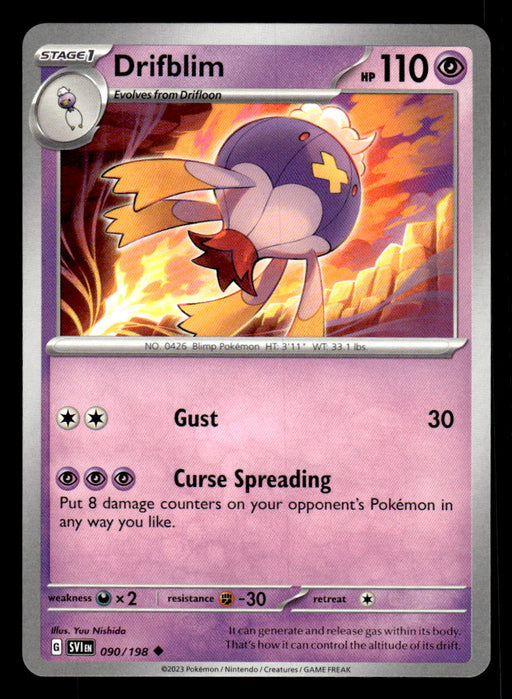 Drifblim Pokemon TCG Scarlet and Violet Base Set Front of Card