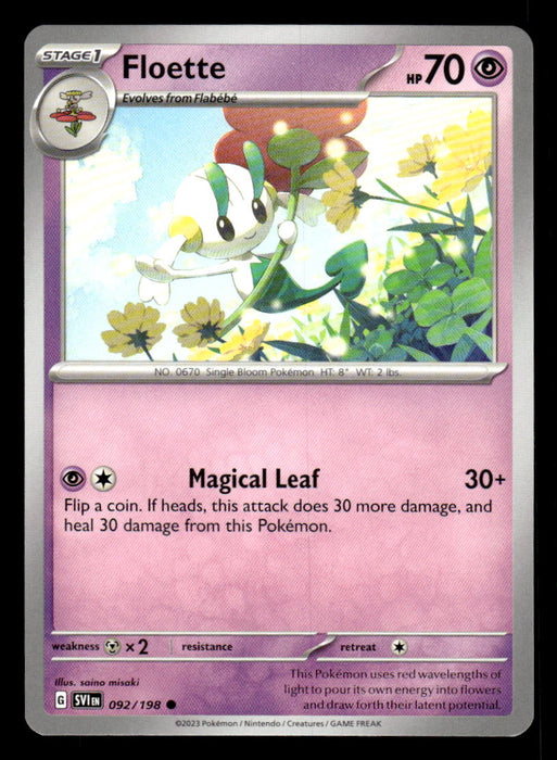 Floette Pokemon TCG Scarlet and Violet Base Set Front of Card