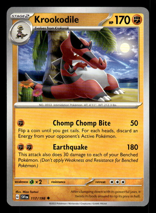 Krookodile Pokemon TCG Scarlet and Violet Base Set Front of Card