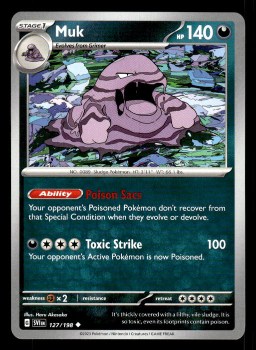 Muk Pokemon TCG Scarlet and Violet Base Set Front of Card