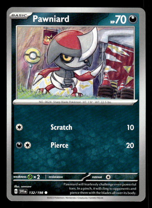 Pawniard Pokemon TCG Scarlet and Violet Base Set Front of Card