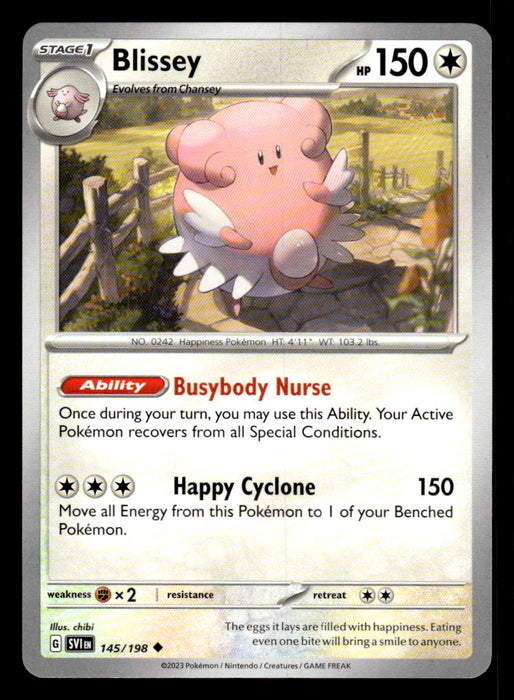 Blissey Pokemon TCG Scarlet and Violet Base Set Front of Card