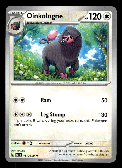 Oinkologne Pokemon TCG Scarlet and Violet Base Set Front of Card