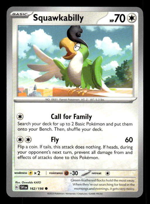Squawkabilly Pokemon TCG Scarlet and Violet Base Set Front of Card