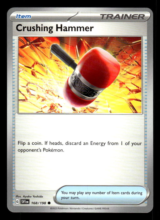 Crushing Hammer Pokemon TCG Scarlet and Violet Base Set Front of Card