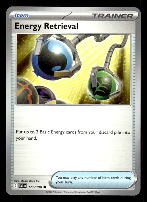 Energy Retrieval Pokemon TCG Scarlet and Violet Base Set Front of Card