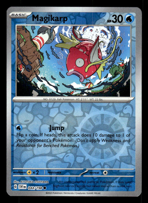 Magikarp Pokemon TCG Scarlet and Violet Reverse Holo Front of Card