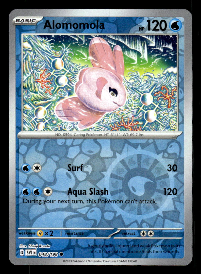 alomomola pokemon card Pokemon TCG Scarlet and Violet Alomomola # 48 Reverse Holo Common — Collectible Craze America